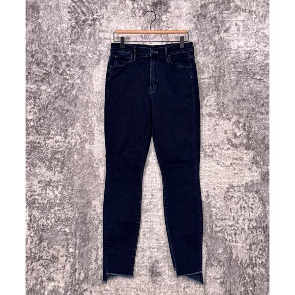 Mother Jeans 27 Womens Stunner Zip Two Step Fray Dark Wash Denim - Picture 1 of 9